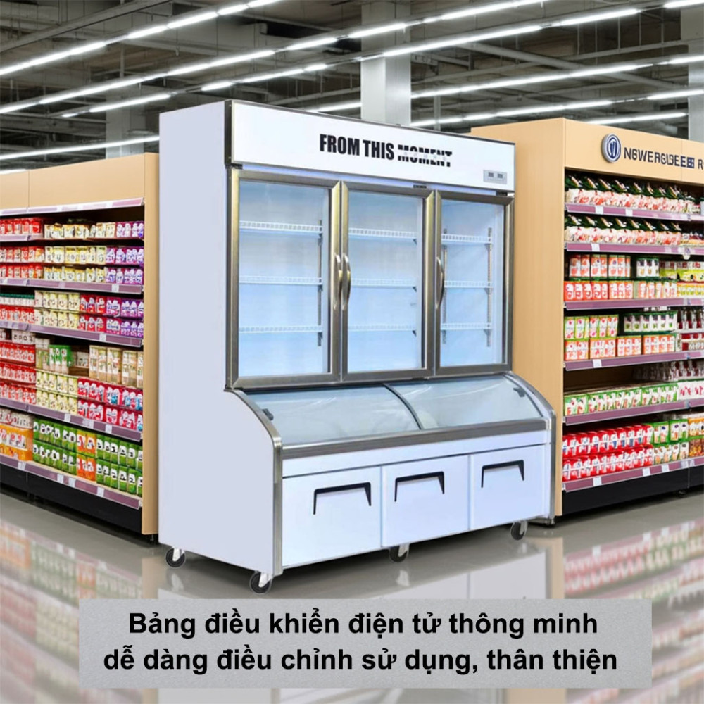 Tủ đông mát tích hợp 3 chế độ Lightcool LS-1800F 1.8M 1103L thiết kế bảng điều khiển thông minh