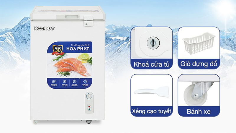 Tủ đông mini Hòa Phát HPF-AD6107 - Hàng chính hãng