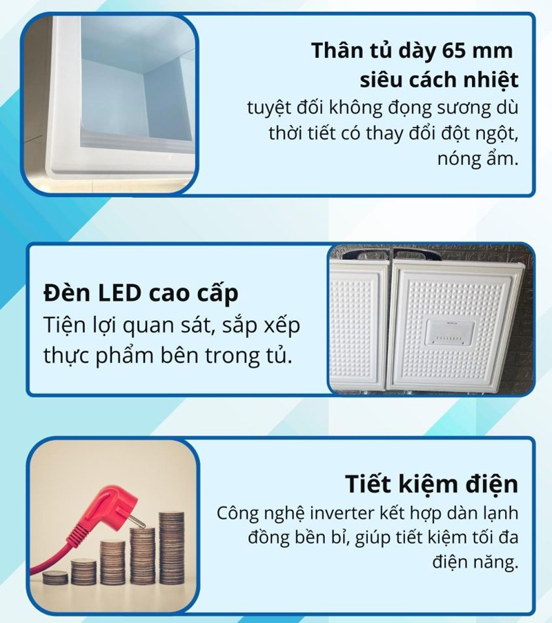 Tủ đông MitsuXfan MF1-366GWI - Hàng chính hãng