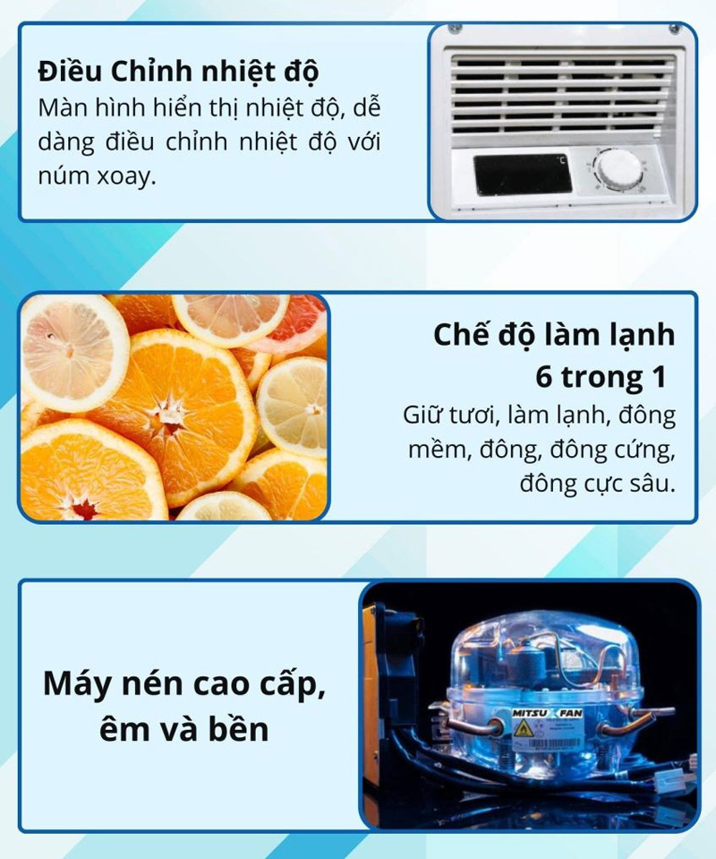 Tủ đông 1 ngăn MitsuXfan MF1-4566WWEI - Hàng chính hãng