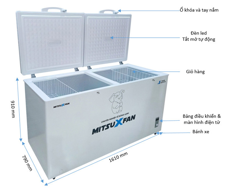 Tủ đông 1 ngăn MitsuXfan MF1-6666WWEI - Hàng chính hãng