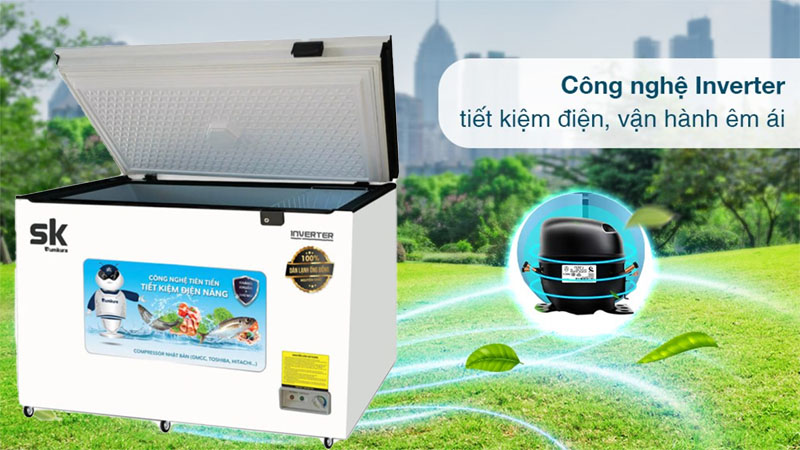 Tủ đông nằm Inverter Sumikura 300 lít SKF-300SI/KC - Hàng chính hãng
