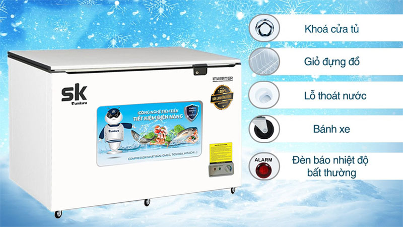 Tủ đông nằm Inverter Sumikura 300 lít SKF-300SI/KC - Hàng chính hãng