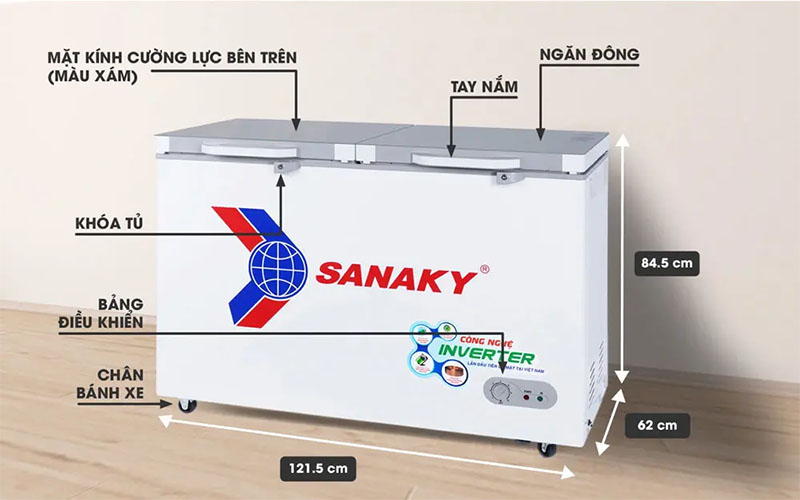 Tủ đông nằm Sanaky VH-3699A4K - Hàng chính hãng