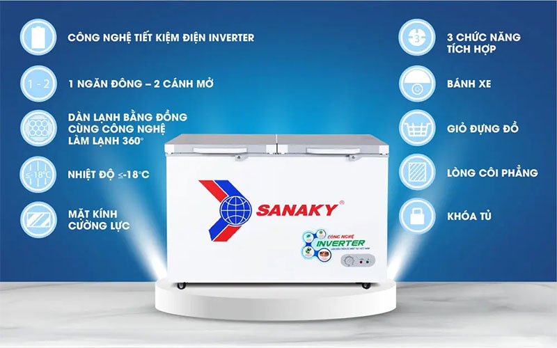 Tủ đông nằm Sanaky VH-3699A4K - Hàng chính hãng