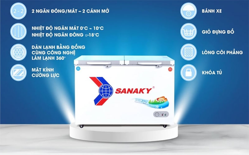 Tủ đông nằm Sanaky VH-3699W2KD