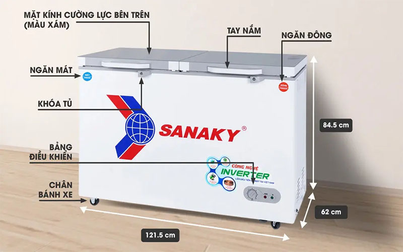 Tủ đông nằm Sanaky VH-3699W4K - Hàng chính hãng