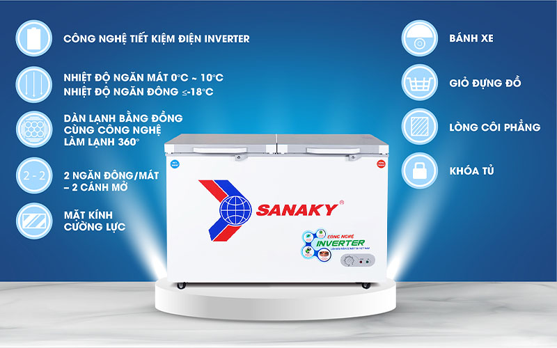 Tủ đông nằm Sanaky VH-4099W4K - Hàng chính hãng