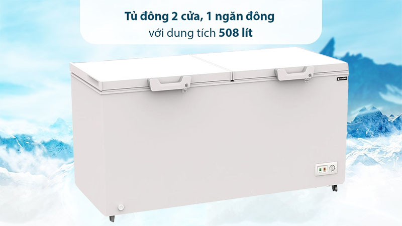 Dung tích của Tủ đông nằm Sanden SCF-0615