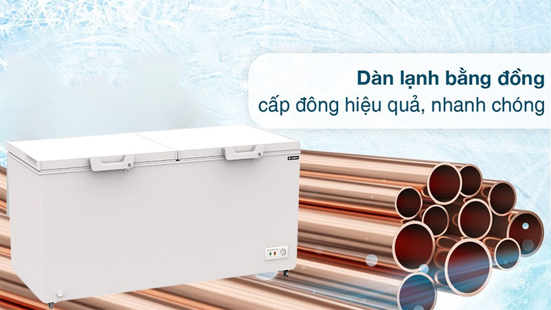 Chất liệu dàn lạnh của Tủ đông nằm Sanden SCF-0615