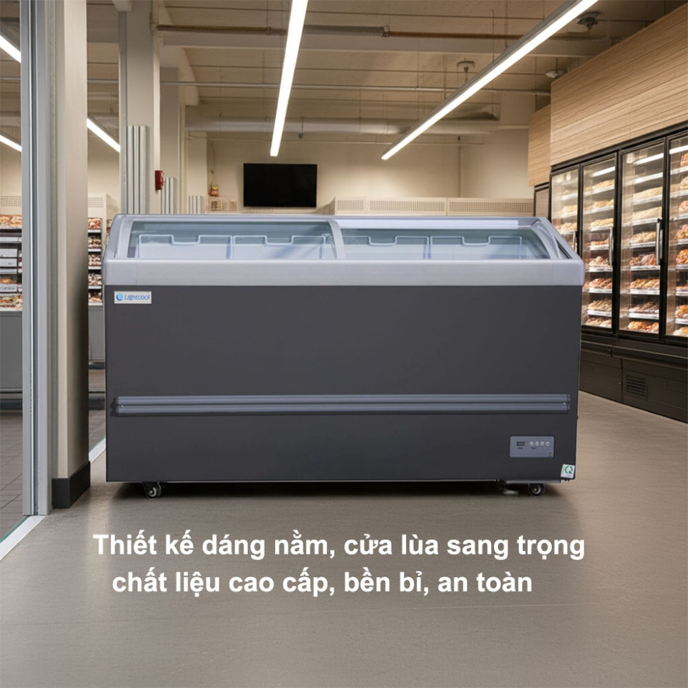Tủ đông nằm cửa lùa 590L Lightcool SD-836 1M6 - Hàng chính hãng