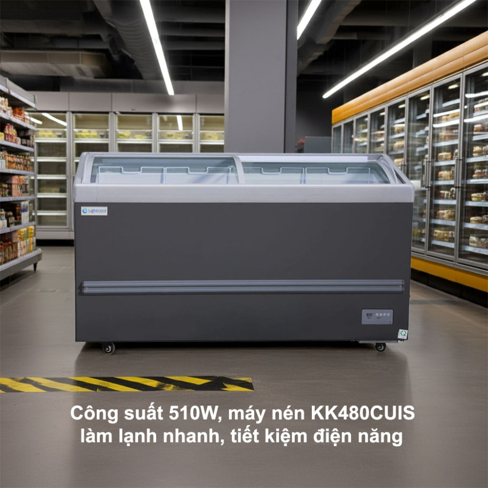 Tủ đông nằm cửa lùa 590L Lightcool SD-836 1M6 - Hàng chính hãng