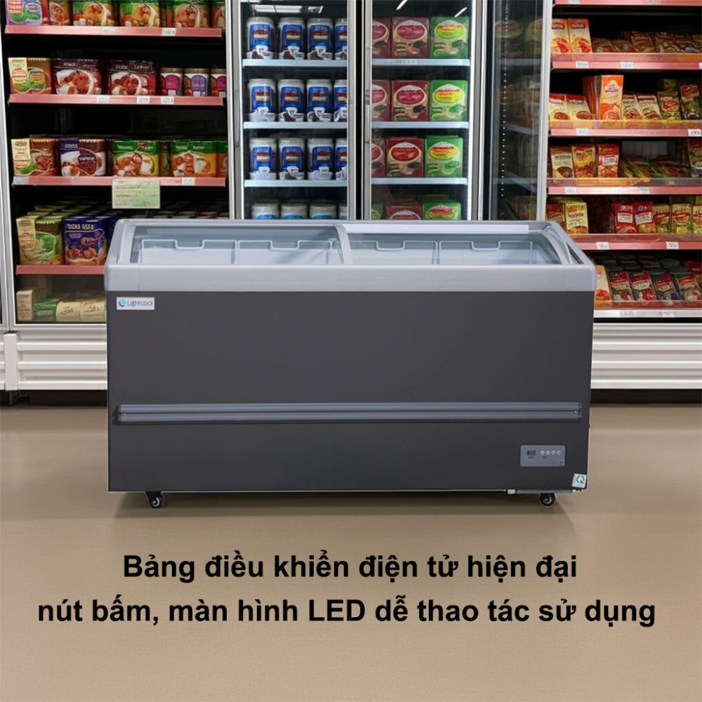 Tủ đông nằm cửa lùa 690L Lightcool SD-836 1M8 - Hàng chính hãng