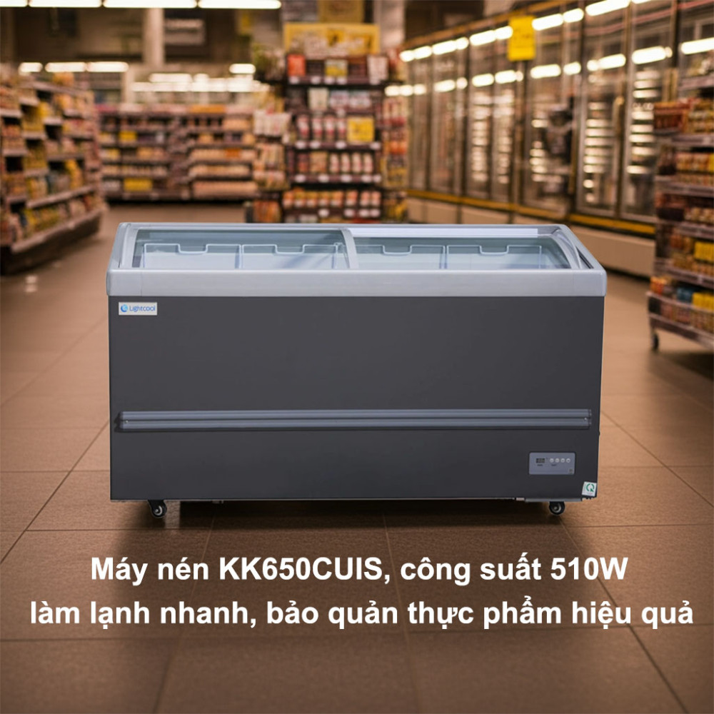 Tủ đông nằm cửa lùa 690L Lightcool SD-836 1M8 - Hàng chính hãng