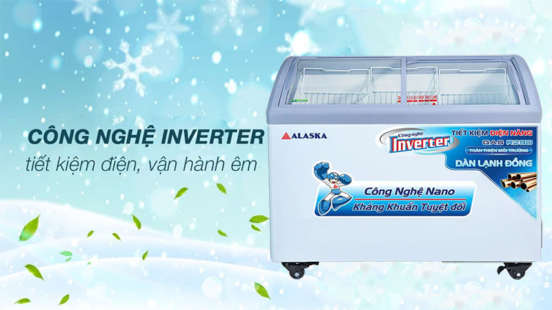 Tủ đông nắp kính lùa cong Alaska KC-210CI - Hàng chính hãng