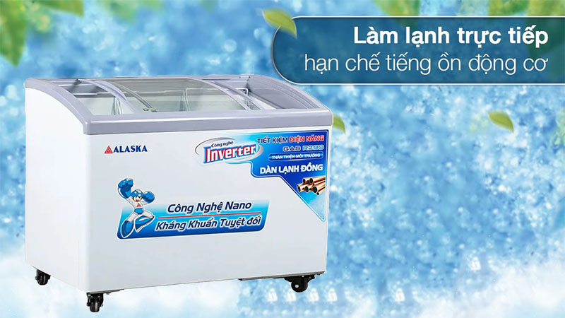 Tủ đông nắp kính lùa cong Alaska KC-210CI - Hàng chính hãng