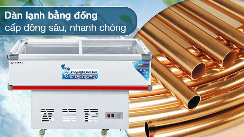 Tủ đông nắp kính lùa phẳng Alaska SC-4SD - Hàng chính hãng