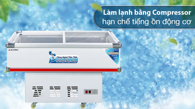 Tủ đông nắp kính lùa phẳng Alaska SC-4SD - Hàng chính hãng