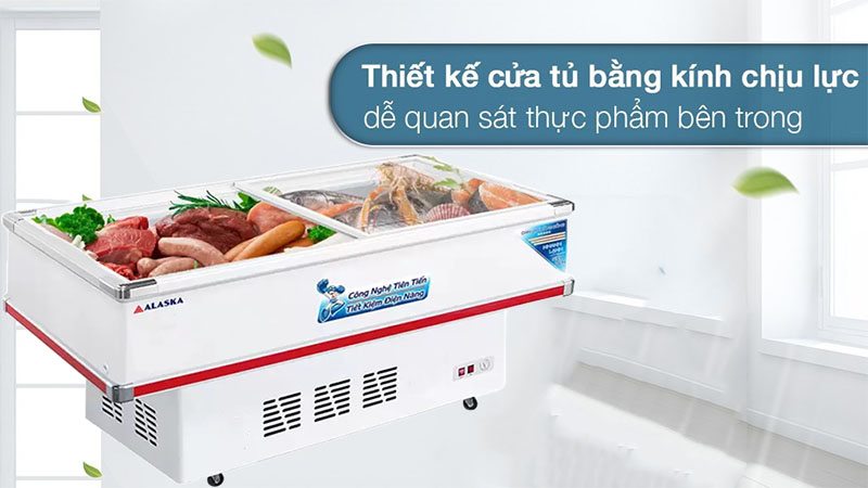 Tủ đông nắp kính lùa phẳng Alaska SC-4SD - Hàng chính hãng