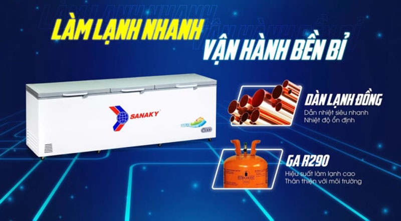 Tủ đông Sanaky VH-1399HYK (1300 lít) - Hàng chính hãng