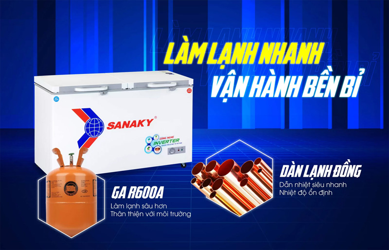 Công nghệ làm lạnh trực tiếp sẽ tỏa hơi lạnh nhanh chóng khắp tủ