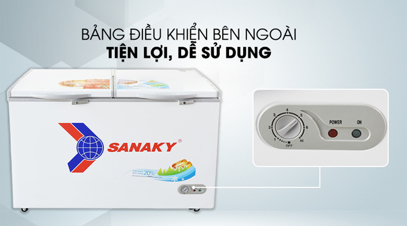 Bảng điều khiển của tủ động Sanaky VH-5699HY4K 