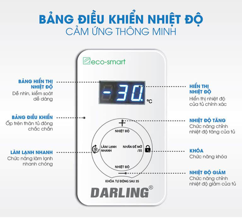 Tủ đông Darling inverter 360 lít DMF-4799ASI - Hàng chính hãng