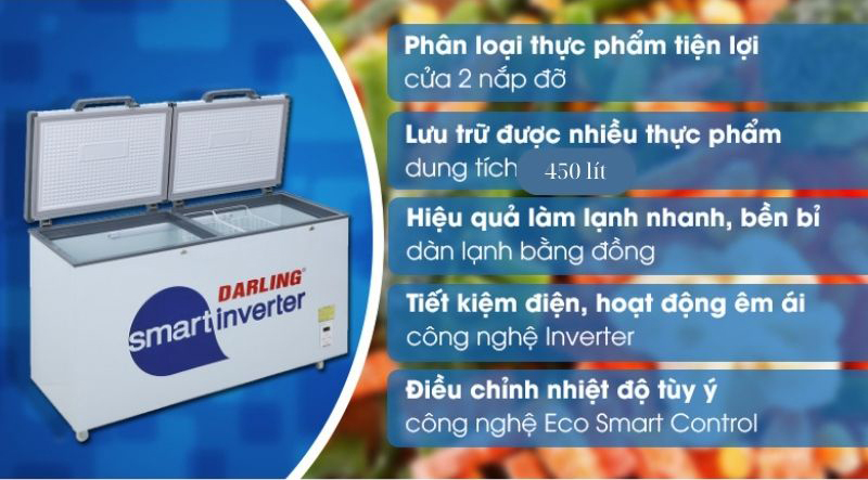 Tủ đông Darling inverter 360 lít DMF-4799ASI - Hàng chính hãng