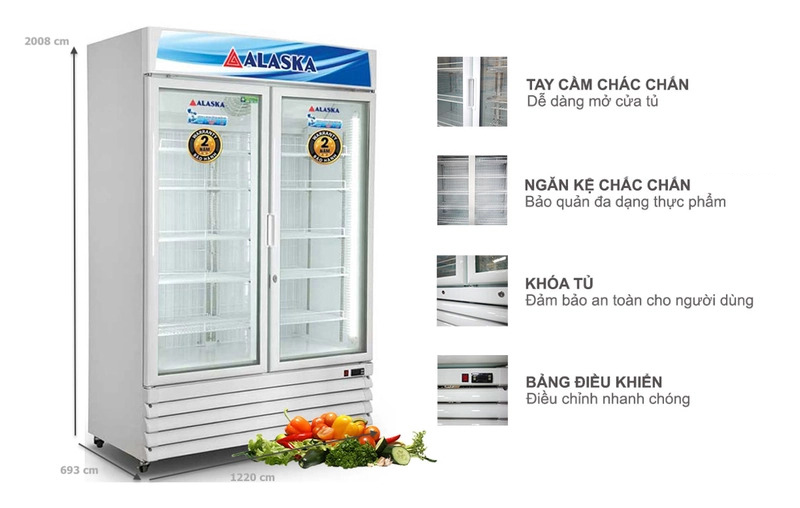 Tủ đông đứng Alaska IF-700G2  - Hàng chính hãng