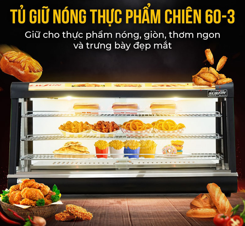 Tủ giữ nóng thức ăn Newsun HW-60-3 - Hàng chính hãng