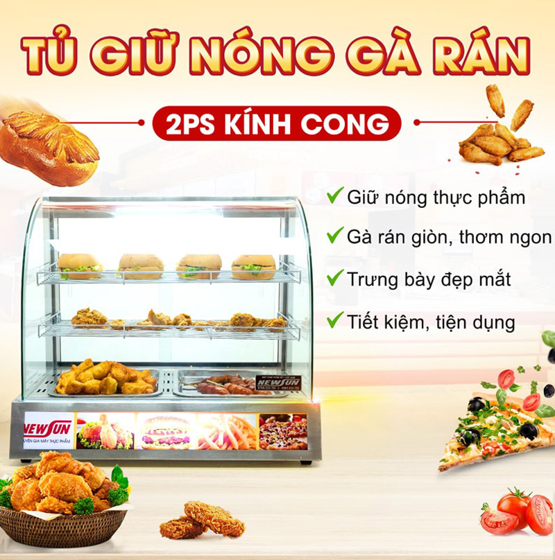 Tủ giữ nóng thức ăn Newsun NS-HW-2PS - Hàng chính hãng