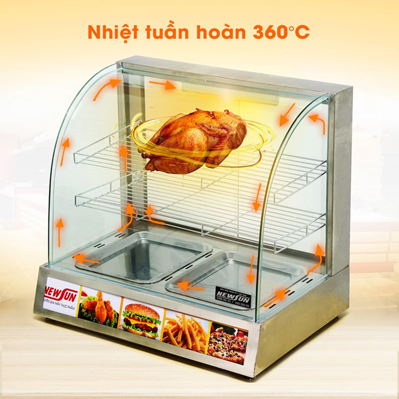 Tủ giữ nóng thức ăn Newsun NS-HW-2PS - Hàng chính hãng