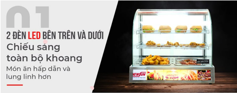 Tủ giữ nóng thức ăn Newsun NS-HW-2PS - Hàng chính hãng