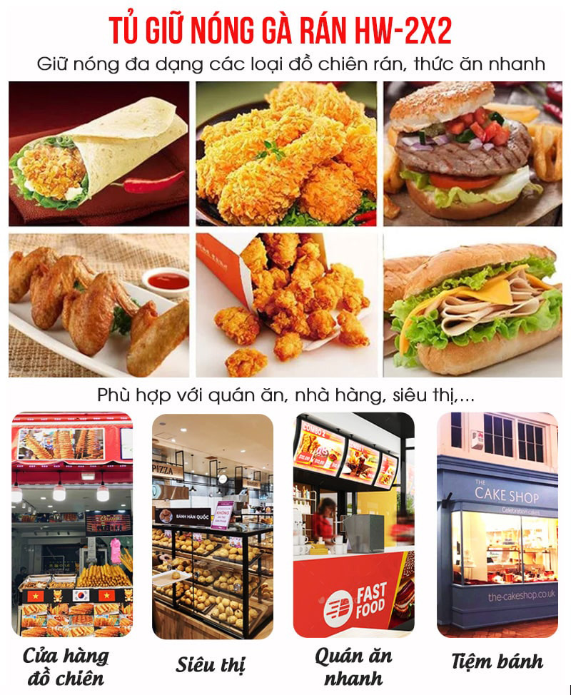 Tủ giữ nóng thức ăn Newsun NS-HW-2x2 - Hàng chính hãng
