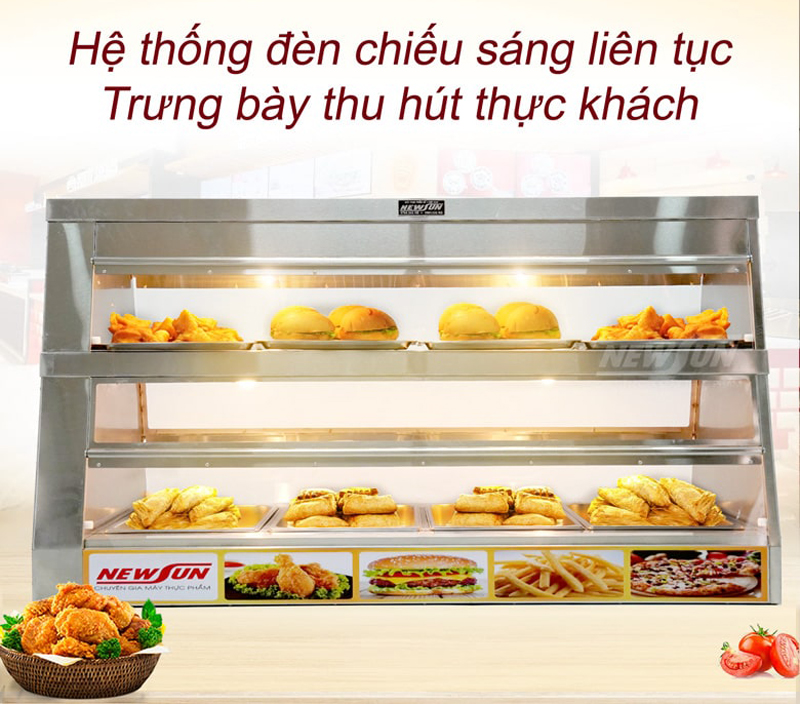 Tủ giữ nóng thực phẩm Newsun HW-6P - Hàng chính hãng
