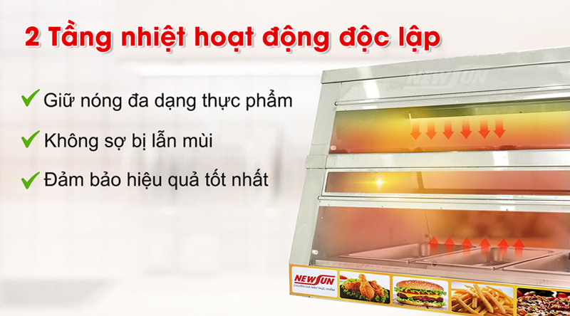 Tủ giữ nóng thực phẩm Newsun HW-6P - Hàng chính hãng