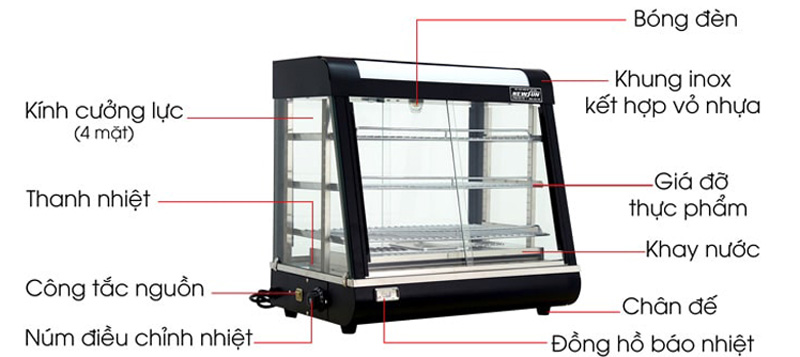 Tủ giữ nóng thực phẩm Newsun HW-60-1 - Hàng chính hãng