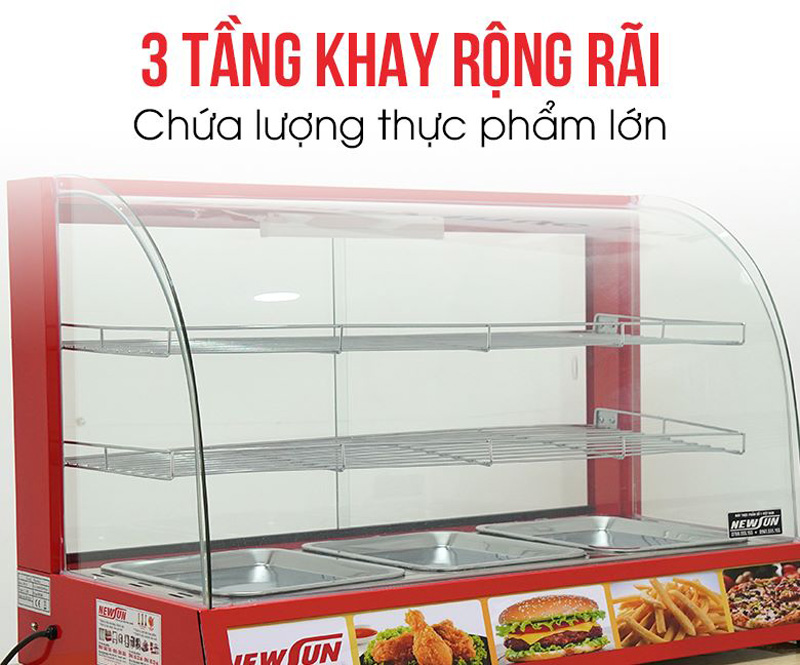 Tủ giữ nóng thực phẩm Newsun NS-HW-3P - Hàng chính hãng