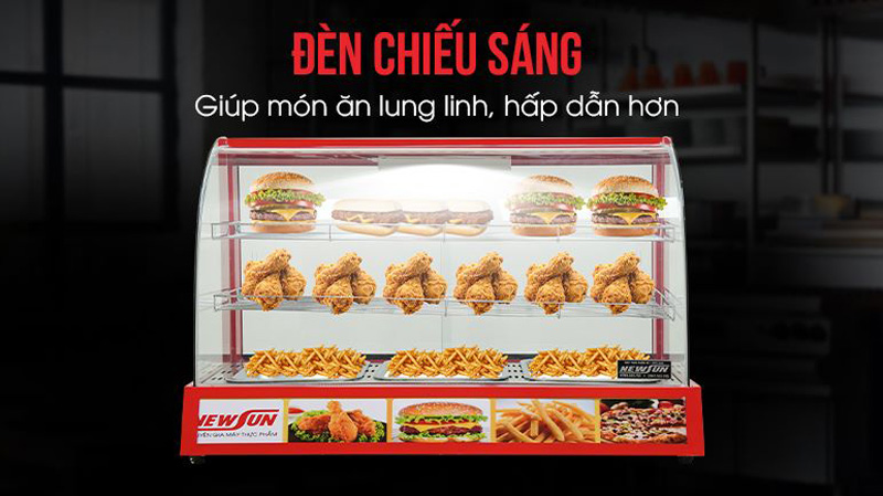 Tủ giữ nóng thực phẩm Newsun NS-HW-3P - Hàng chính hãng