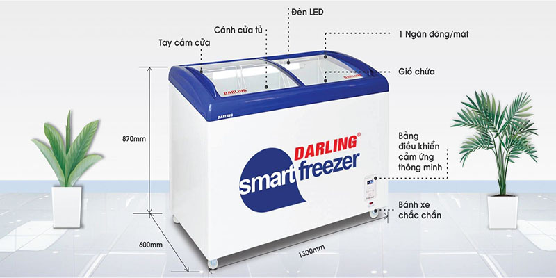 Tủ đông cửa lùa Darling DMF-4079ASK - Hàng chính hãng