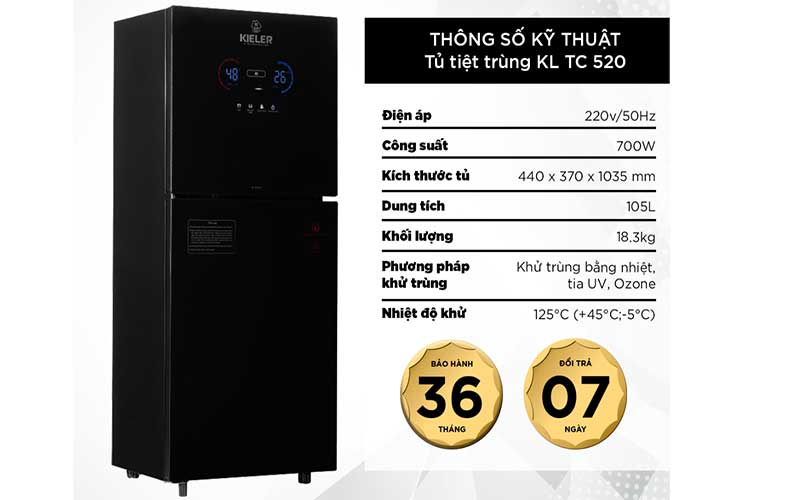 Tủ khử khuẩn chén bát Kieler KL-TC520