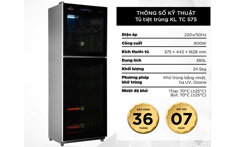 Tủ khử khuẩn chén bát Kieler KL-TC575 - Hàng chính hãng