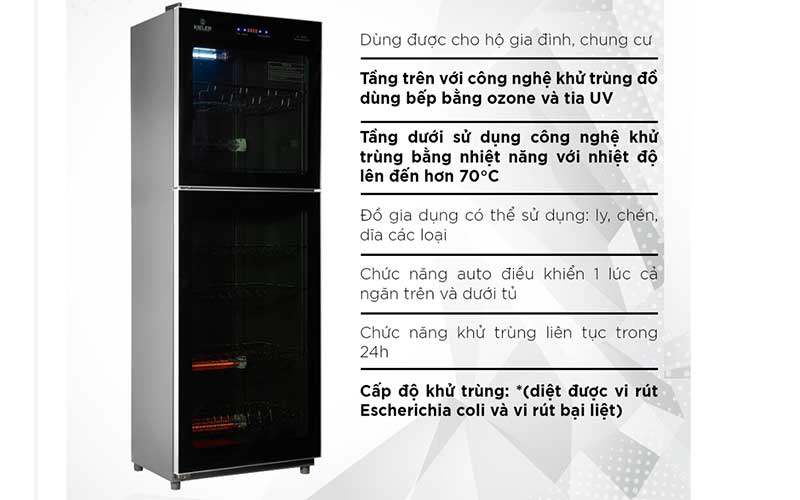 Tủ khử khuẩn chén bát Kieler KL-TC575 - Hàng chính hãng