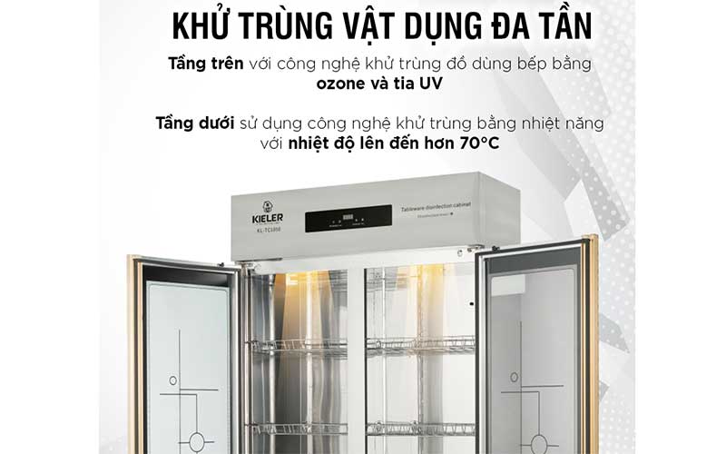 Tủ khử khuẩn chén bát nhà hàng Kieler KL-TC1050 - Hàng chính hãng