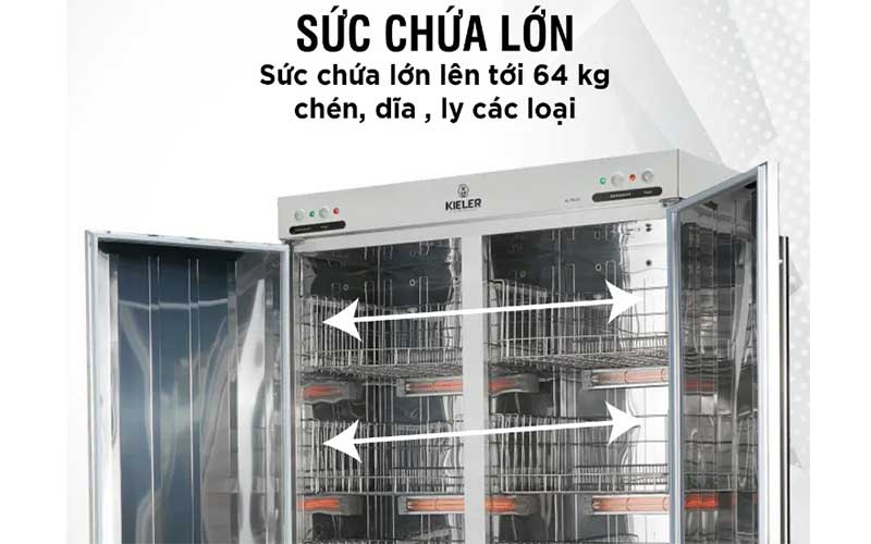 Dung tích của Tủ khử trùng chén bát nhà hàng Kieler KL-TK132