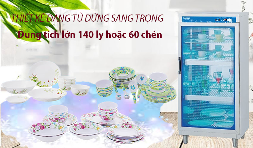 Tủ khử trùng sấy khô ly chén đĩa Happys HPS-102CR - Hàng chính hãng