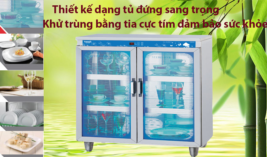 Tủ sấy khô khử trùng khay ăn Happys HPS-101D - Hàng chính hãng