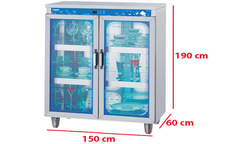 Tủ sấy khô khử trùng khay ăn Happys HPS-102D - Hàng chính hãng
