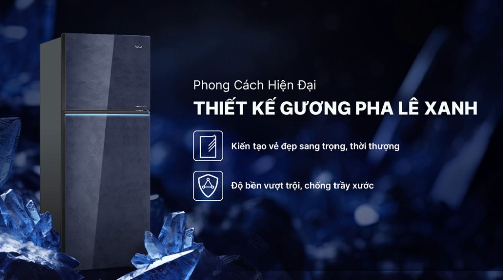 Tủ lạnh Aqua inverter 455 lít AQR-TA518FA(GL)U1 - Hàng chính hãng