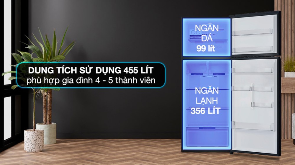Tủ lạnh Aqua inverter 455 lít AQR-T518FA(SL) - Hàng chính hãng